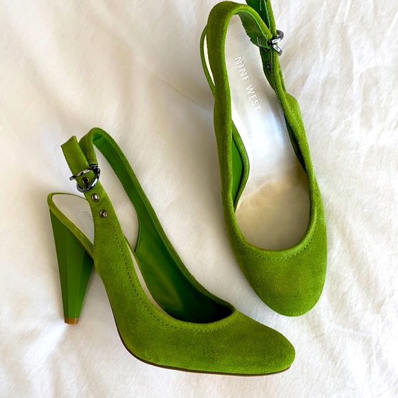 Nine West Shoes - Lime Green Nine West High Heel Sling Back Shoes